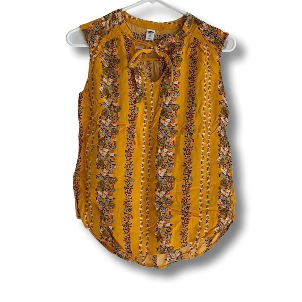 Flowery Yellow Old Navy Tank